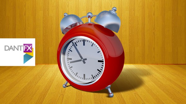 3D CLOCK BELL RED