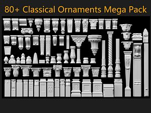 80 Classical Ornaments Mega Pack Architecture Decor PBR