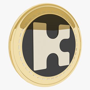 3D Kin Cryptocurrency Gold Coin