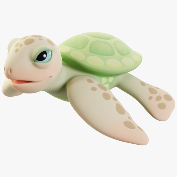 3D Cartoon Turtle model