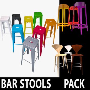 branded bar stools 3d model