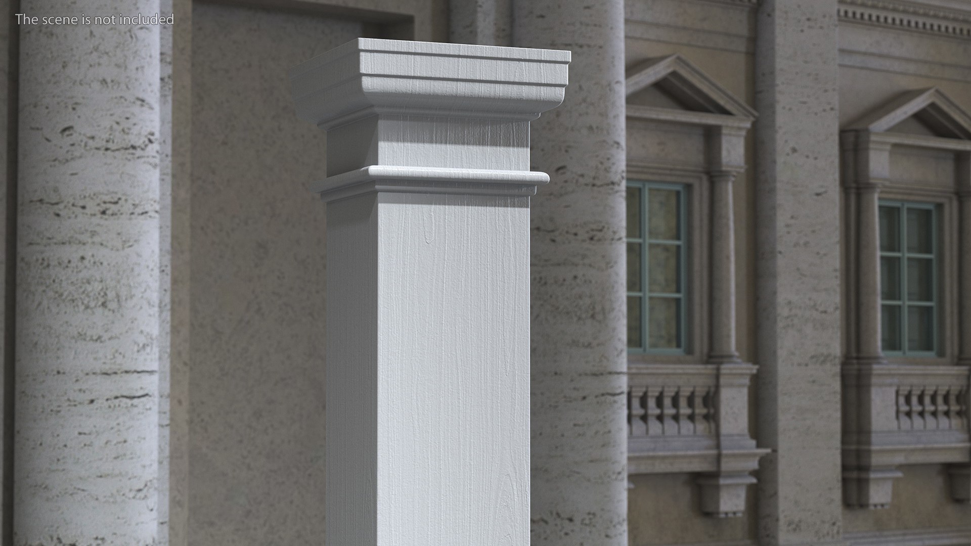 Painted Fiberglass Square Column 3D Model TurboSquid 2141012