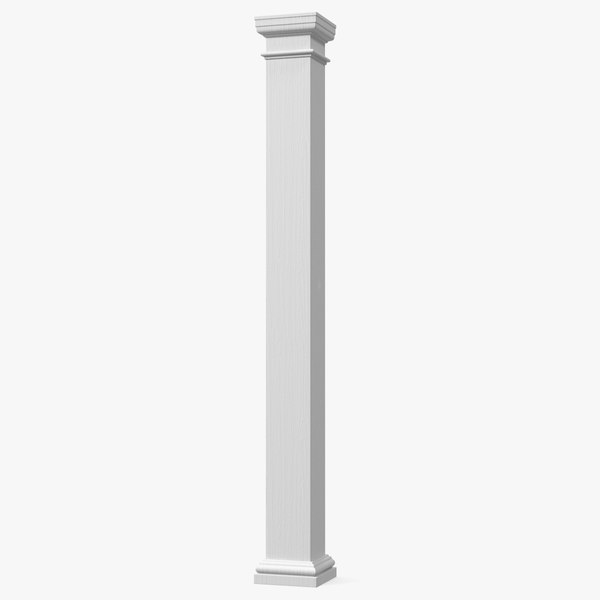 modelo 3d Columna cuadrada de fibra de vidrio pintada - TurboSquid 2141012