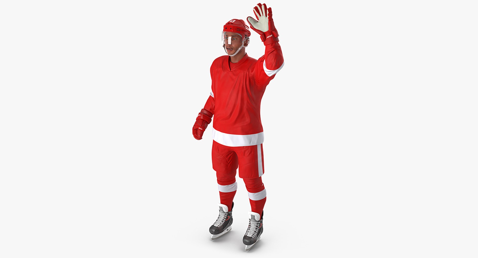 Hockey Player 2 Rigged 3D model preview