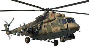 3D Mi-8 AMTSh helicopter model