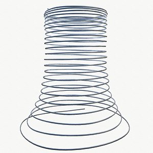 3D metal spiral spring