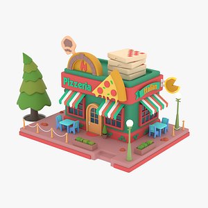 3D High poly Pizzeria 01 model