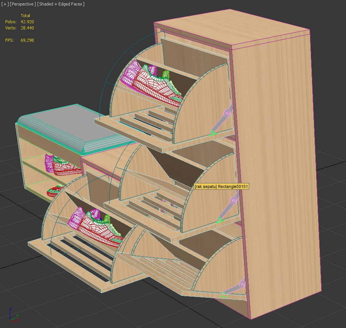 3D shoes rack - TurboSquid 1630982