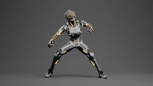 3D model Genos cyborg 3d character with RIG