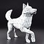 Husky Low Poly 2