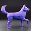 Husky Low Poly 2