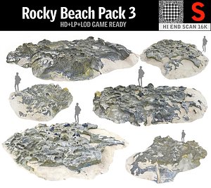 rocky beach pack 3 3D model