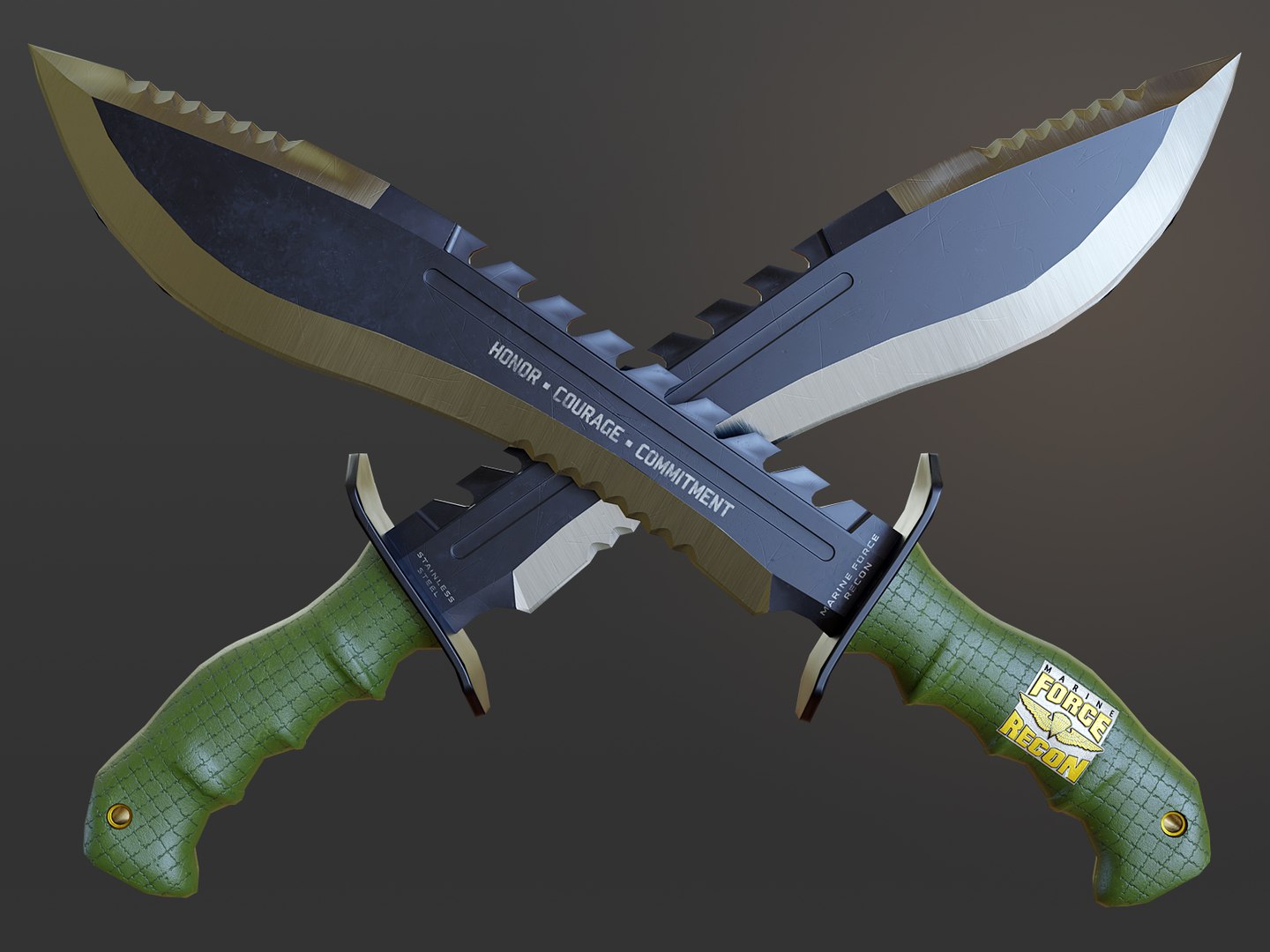 Usmc marine kukri knife 3D model - TurboSquid 1583023
