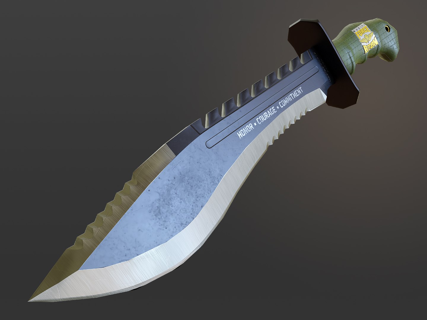Usmc marine kukri knife 3D model - TurboSquid 1583023