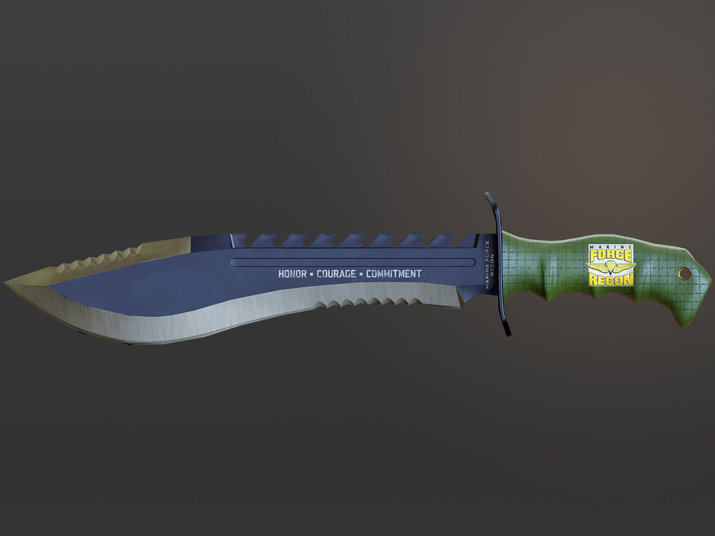 Usmc marine kukri knife 3D model - TurboSquid 1583023