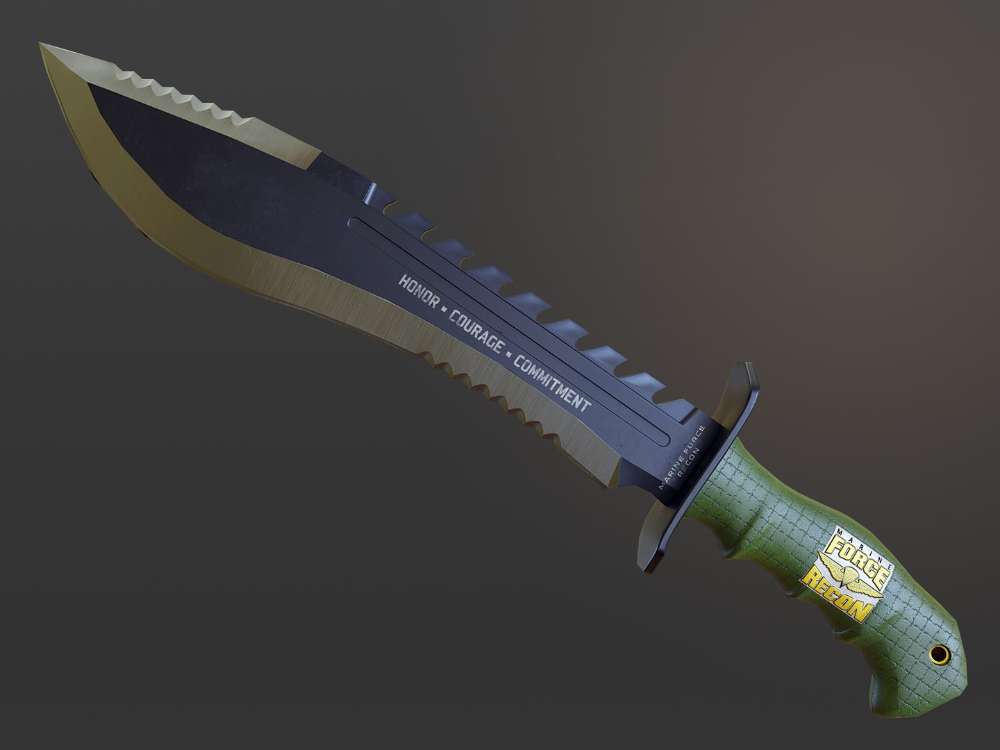 Usmc marine kukri knife 3D model - TurboSquid 1583023