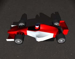 3d model of formula racing car