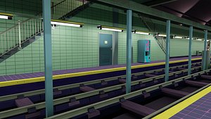 NY subway cartoon scene