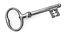 Chiave scheletrata classica in argento
