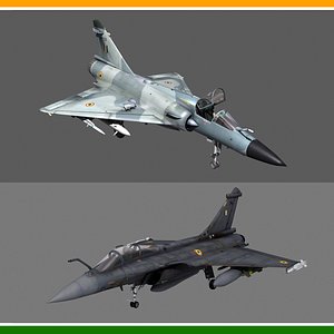 Mirage 2000 and Rafale India model