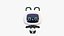 Simpatico cartone animato Robot Panda
