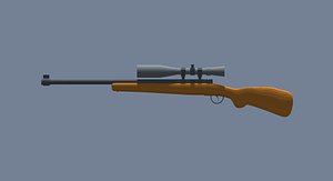 cartoon sniper 3D model