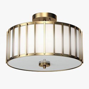 3D Aaru Fabric Semi Flush Mount MK4