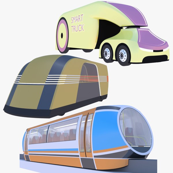 modelo 3d El futuro tren y camión Robovan de Tesla - TurboSquid 2326541