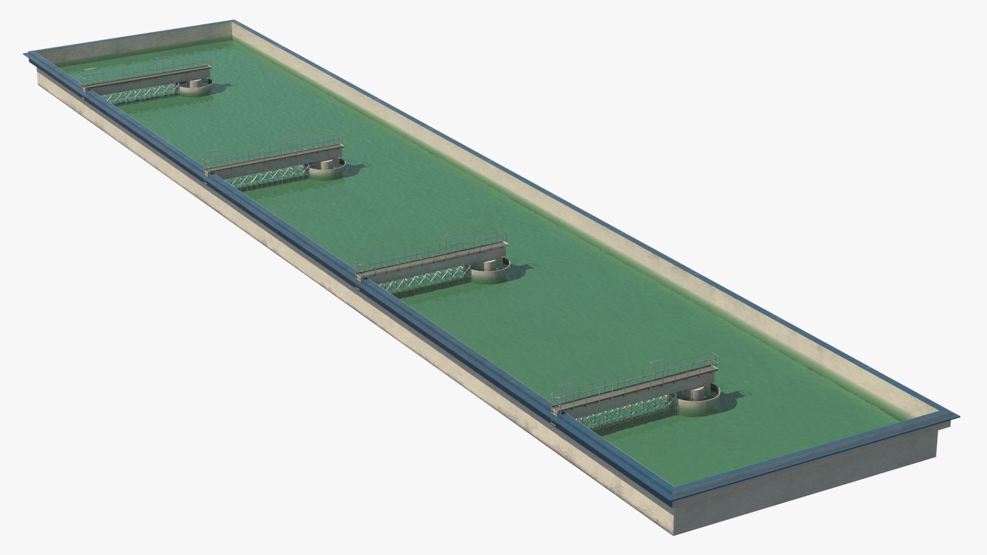 Wastewater Treatment Basin 3D model preview