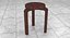 Minimalistischer Artek Alvar Aalto Hocker aus Mahagoni