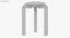 Minimalistischer Artek Alvar Aalto Hocker aus Mahagoni