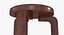 Minimalistischer Artek Alvar Aalto Hocker aus Mahagoni