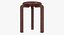 Minimalistischer Artek Alvar Aalto Hocker aus Mahagoni