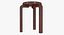 Minimalistischer Artek Alvar Aalto Hocker aus Mahagoni