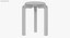 Minimalistischer Artek Alvar Aalto Hocker aus Mahagoni