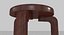 Minimalistischer Artek Alvar Aalto Hocker aus Mahagoni