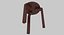 Minimalistischer Artek Alvar Aalto Hocker aus Mahagoni