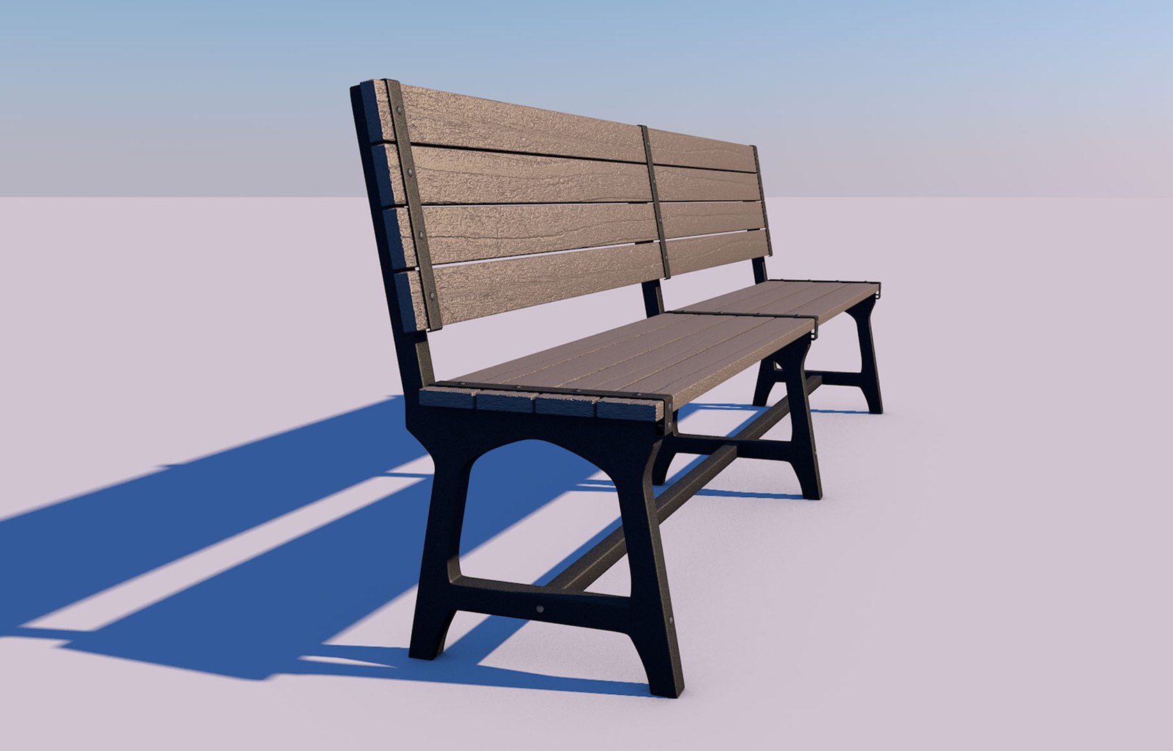 Park benches new bancas 3D model TurboSquid 1455493
