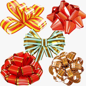 3D gift bows present model