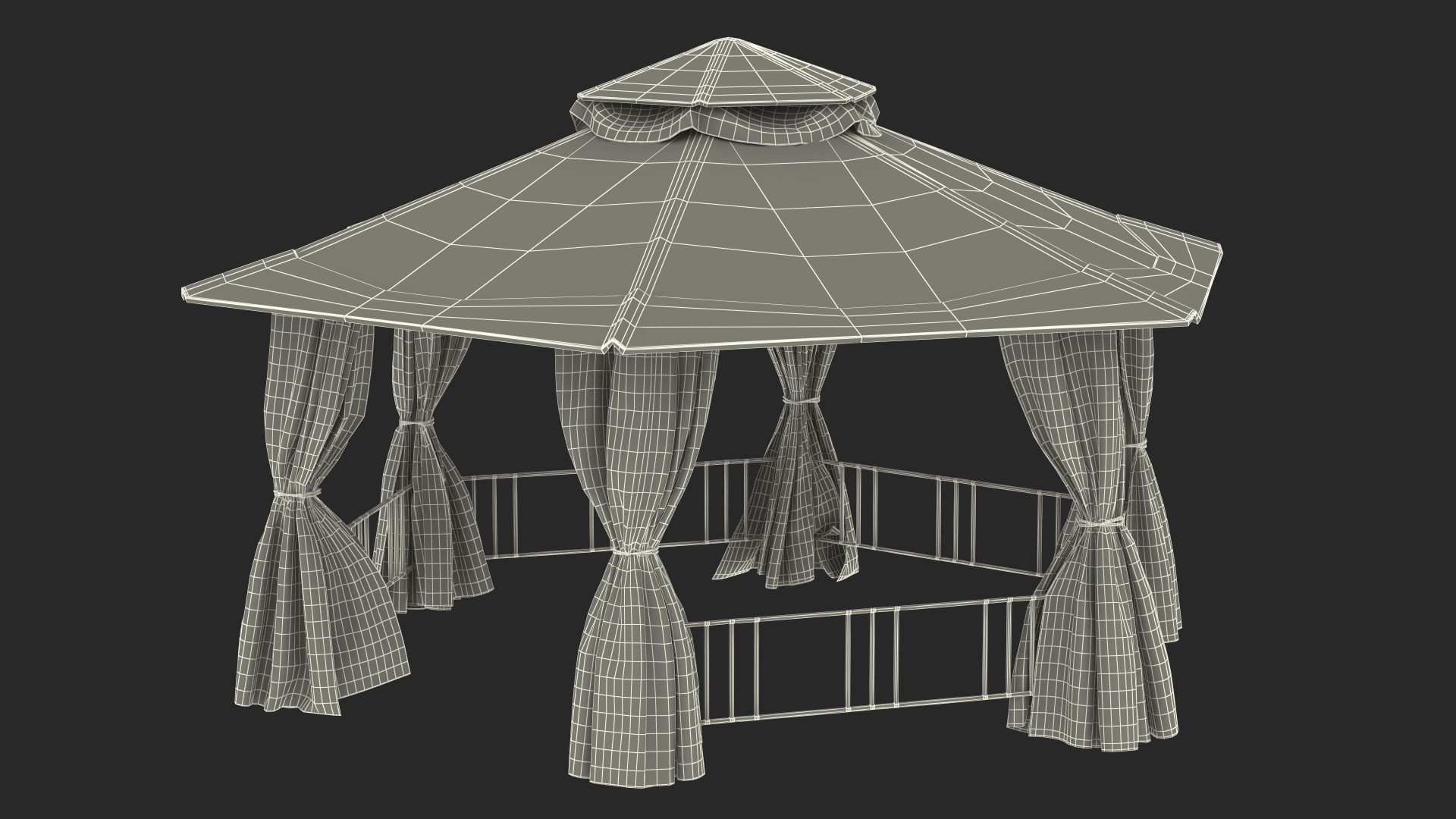 Garden Fabric Canopy 3D Model TurboSquid 1995774