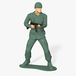 3D Toy Soldier with Gun