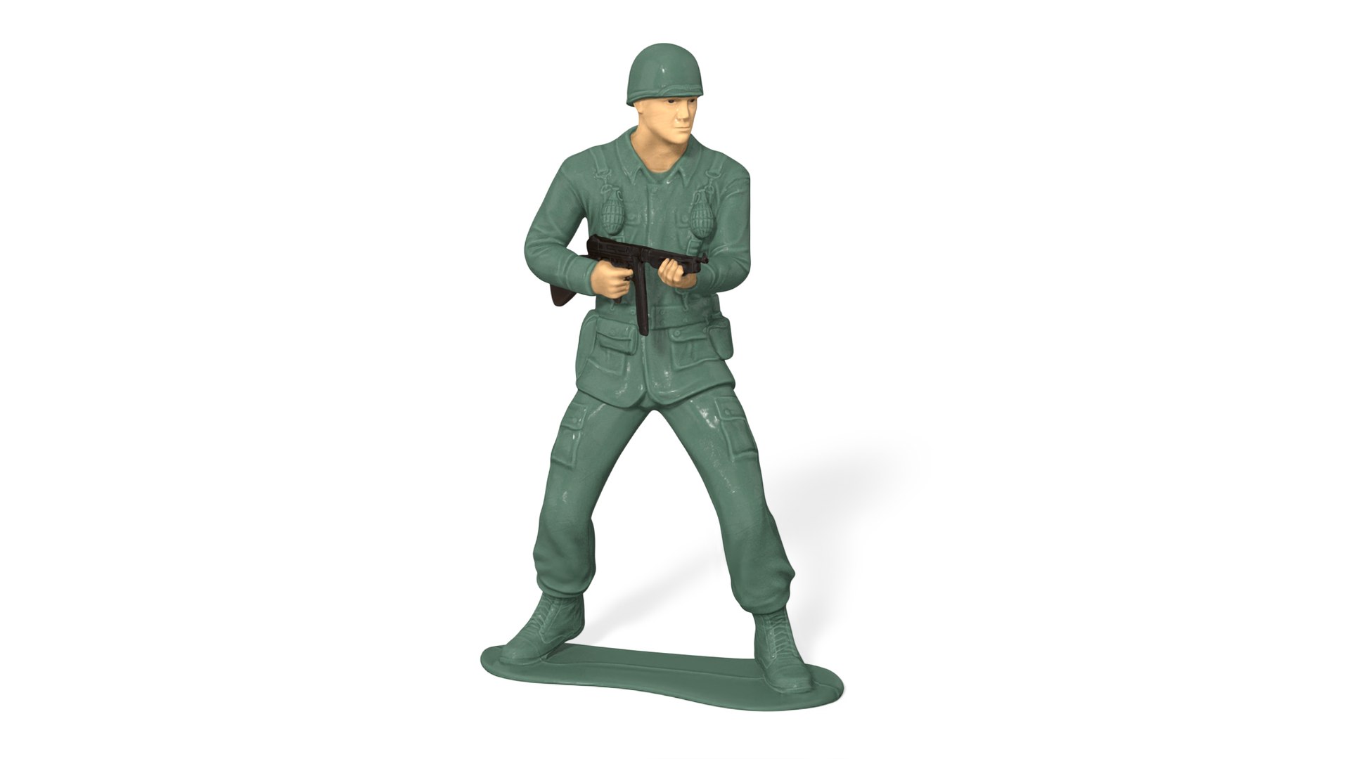 Toy Soldier with Gun 3D model preview