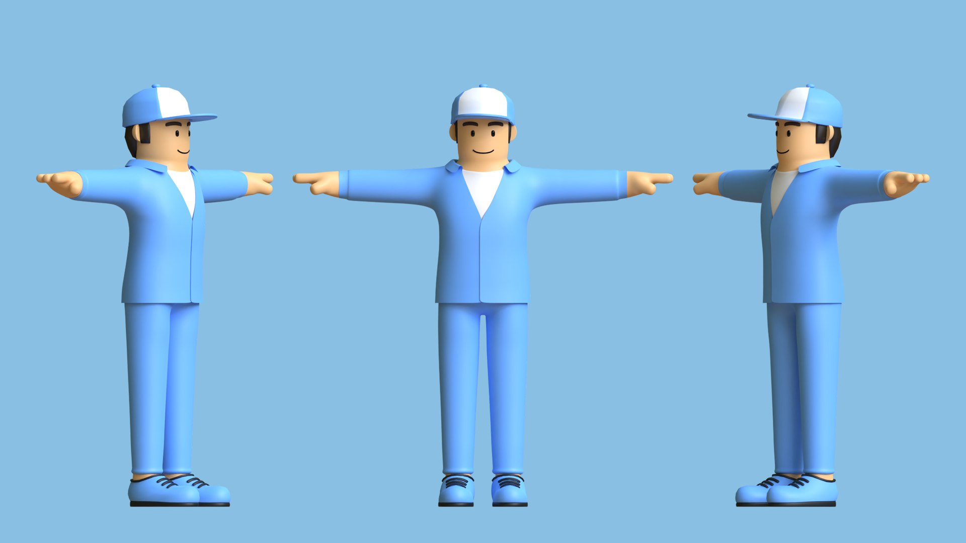 3D Minimal Worker 3D Cartoon Character - TurboSquid 1776071