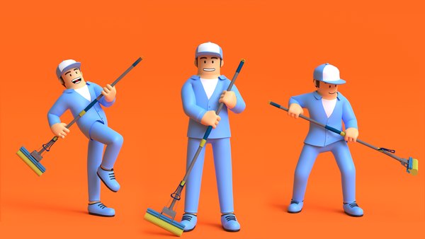 3D Minimal Worker 3D Cartoon Character