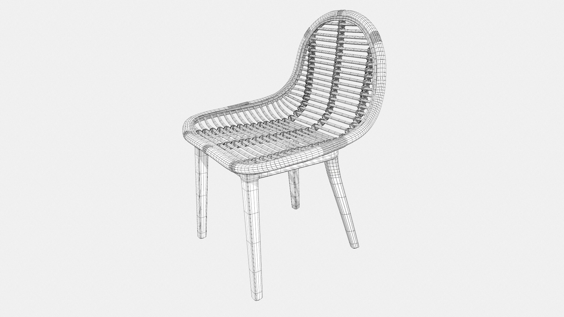 Free Cane Chair 3D Model TurboSquid 1940780