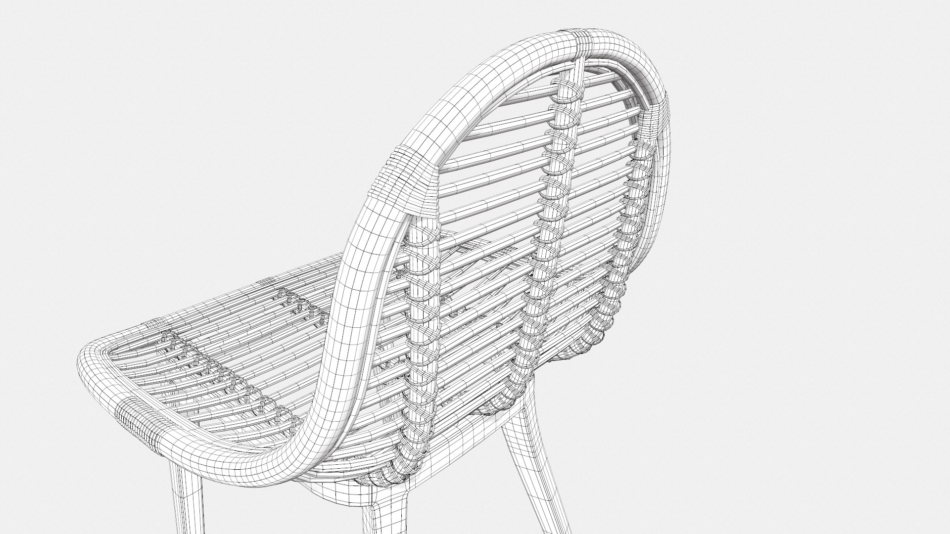 Free Cane Chair 3D Model TurboSquid 1940780