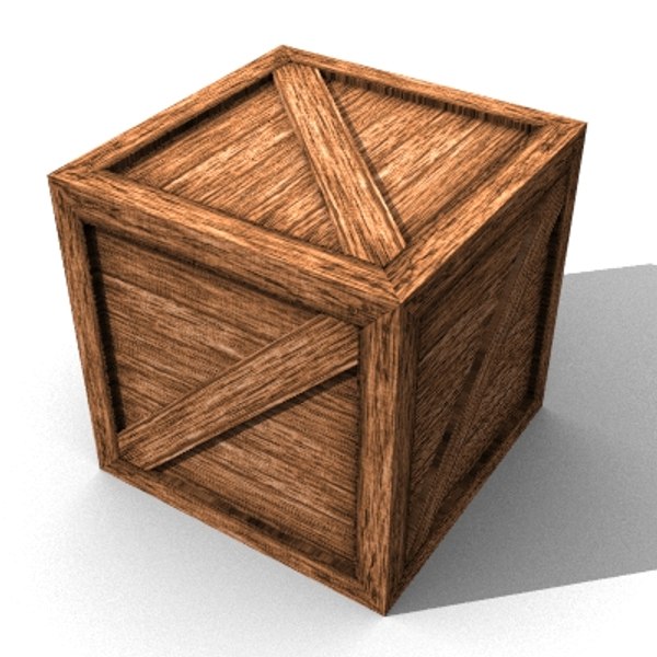 maya box crate wood