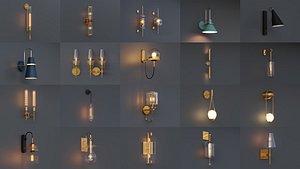 3D Wall Sconce Collection model