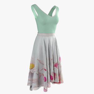 3D woman dress