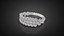 Diamond ring Coloured Classic all sizes R59 3D print model